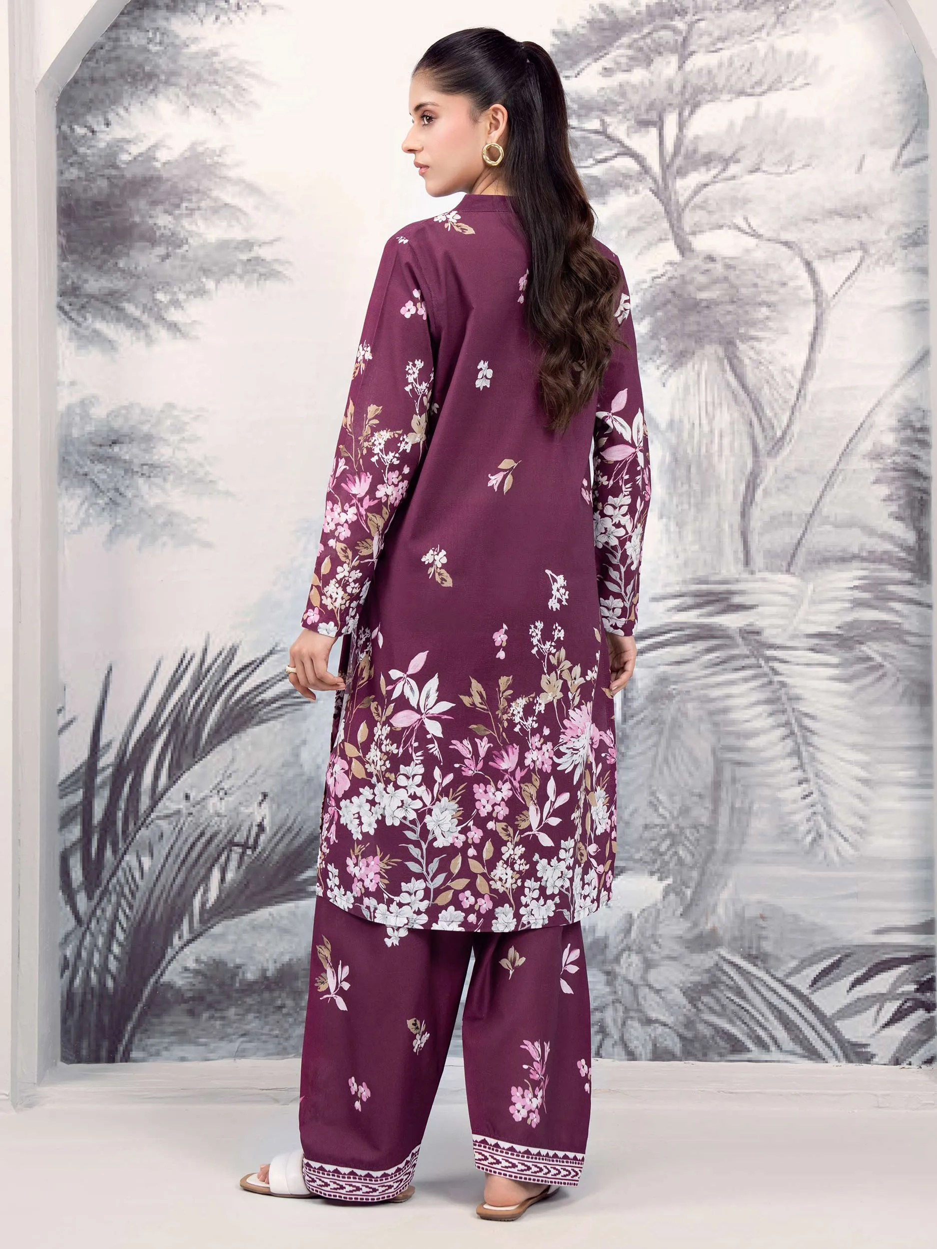 2 Piece Khaddar Suit-Printed (Unstitched)