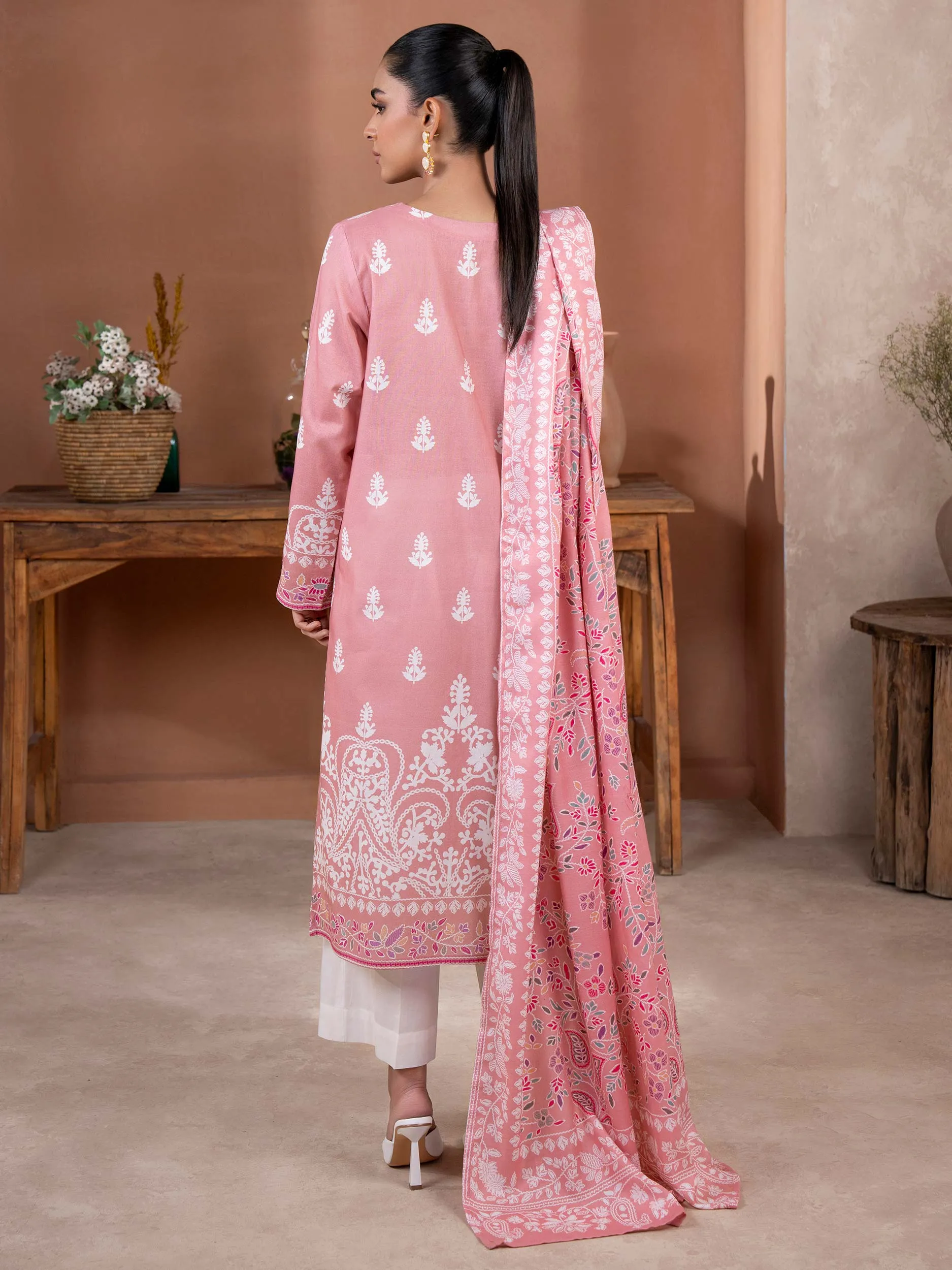 2 Piece Khaddar Suit-Printed (Unstitched)