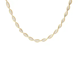 22K Multi-Tone Gold Beaded Twist Chain