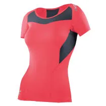 2XU Women's Compression Short Sleeve Top-WA2269A (TNG/GRY)