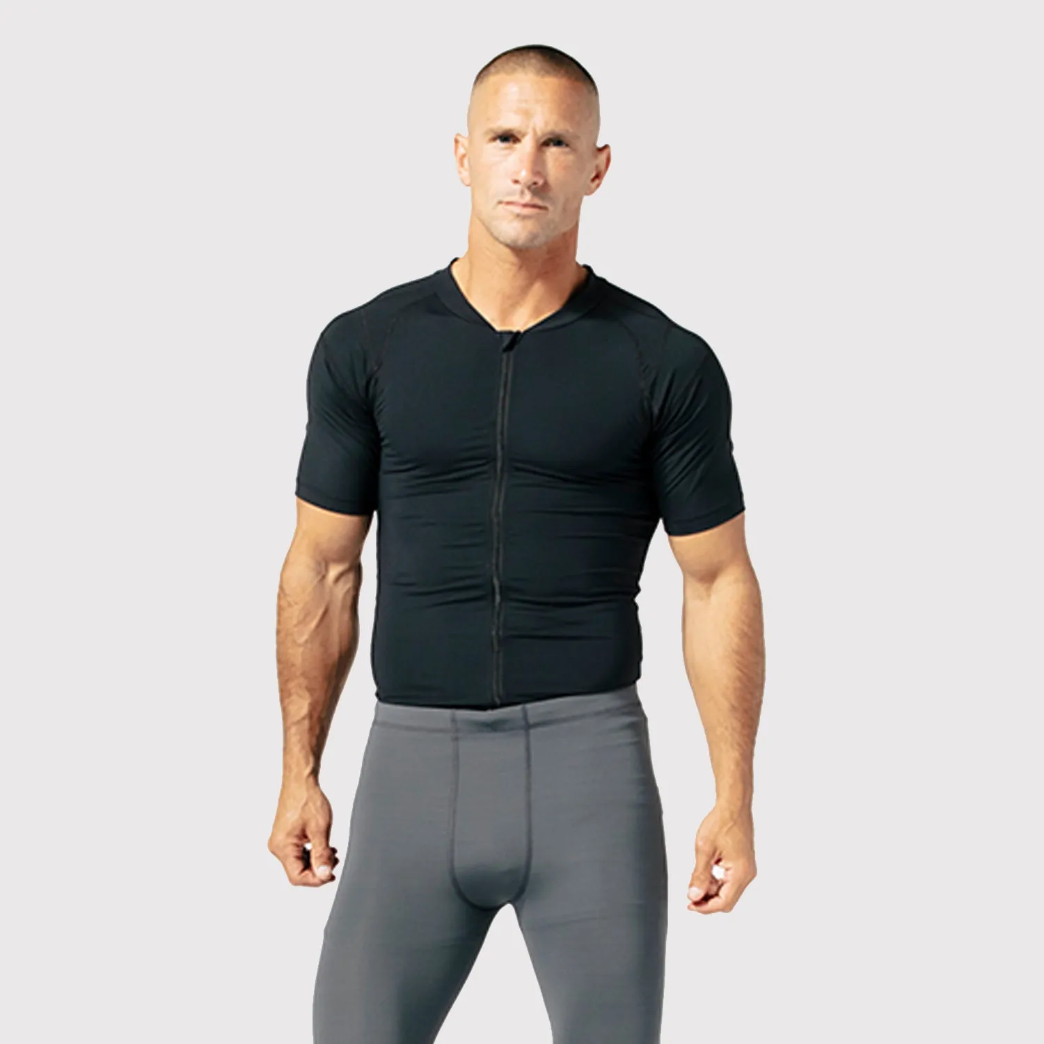 3/4 ZIP SHORT SLEEVE COMPRESSION SHIRT