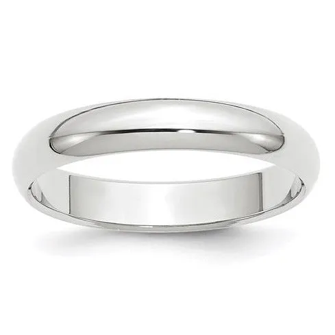 4MM White Gold Wedding Band