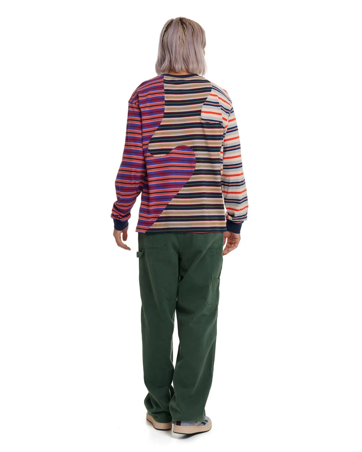 92 Organic Paneled Striped Long Sleeve - Navy Multi