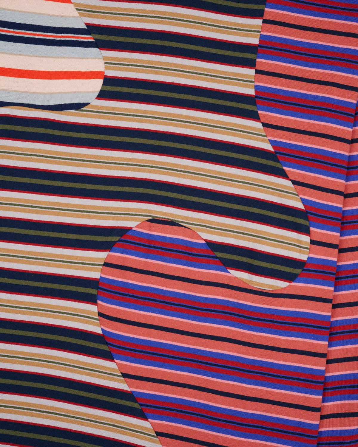 92 Organic Paneled Striped Long Sleeve - Navy Multi