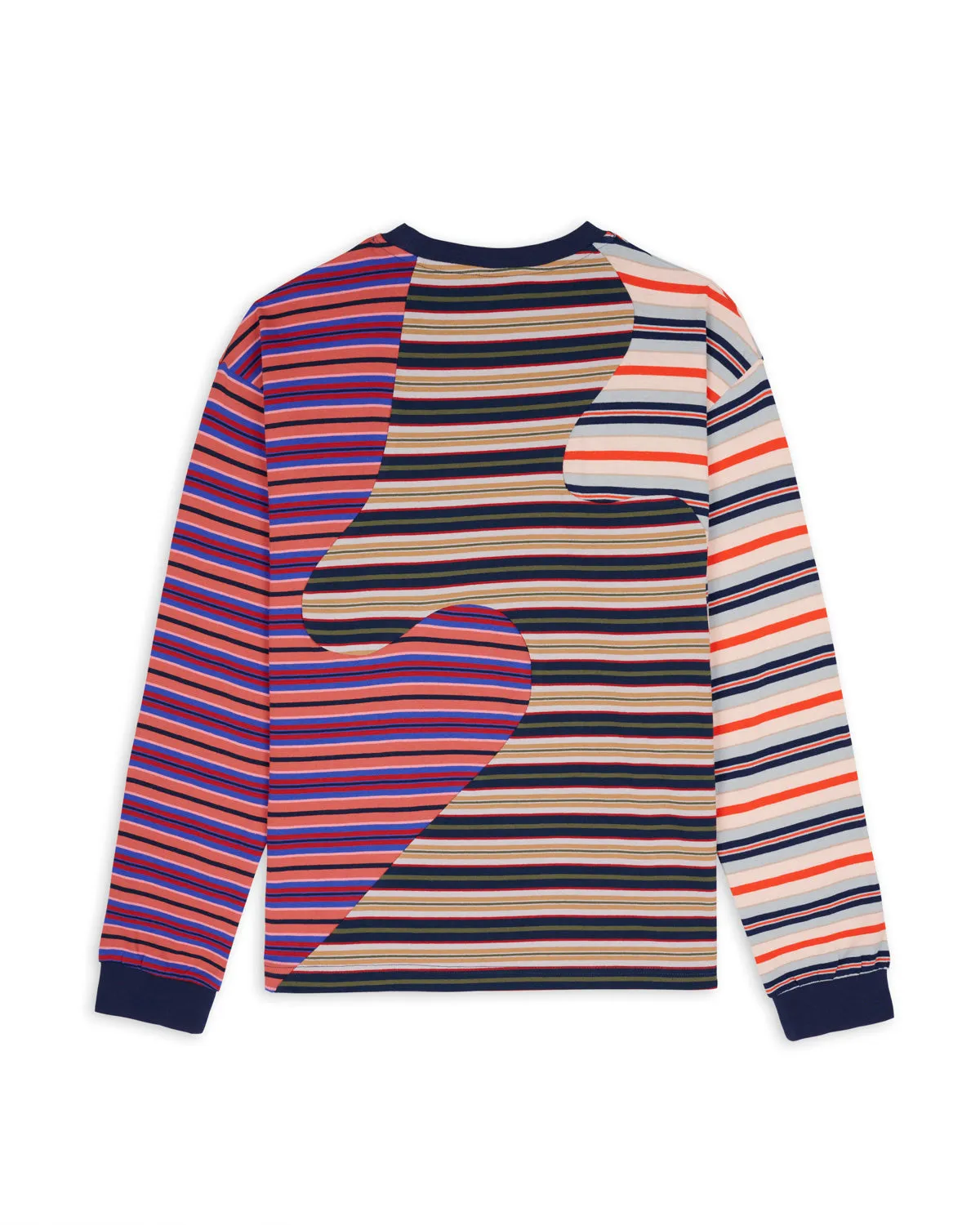 92 Organic Paneled Striped Long Sleeve - Navy Multi