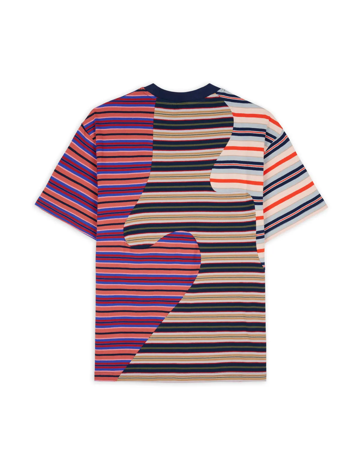 92 Organic Paneled Striped Short Sleeve - Navy Multi