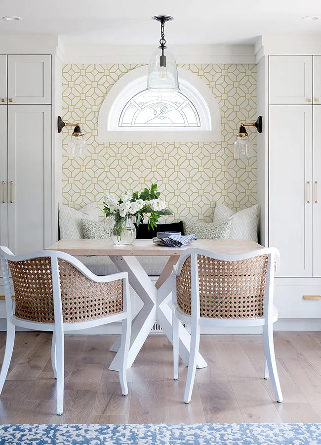 Addis Gold Trellis Wallpaper  | Brewster Wallcovering