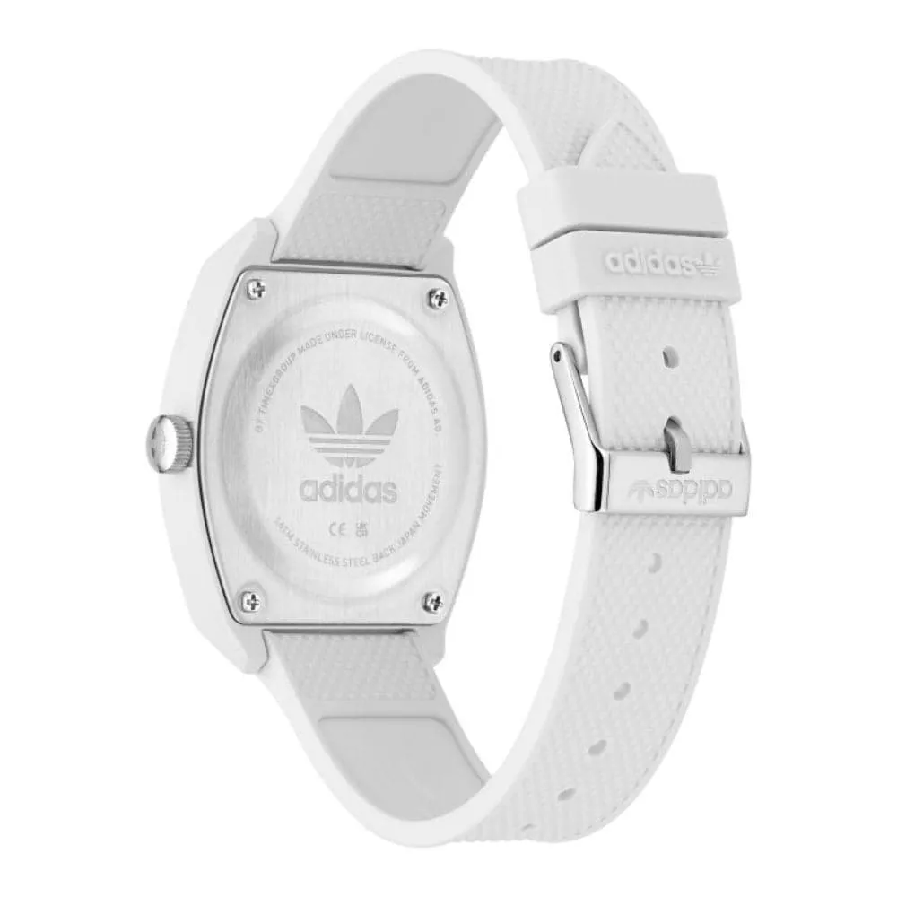 Adidas Originals White Dial Resin Strap Unisex Watch AOST23047