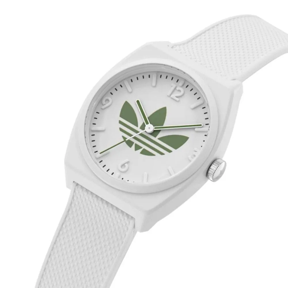 Adidas Originals White Dial Resin Strap Unisex Watch AOST23047