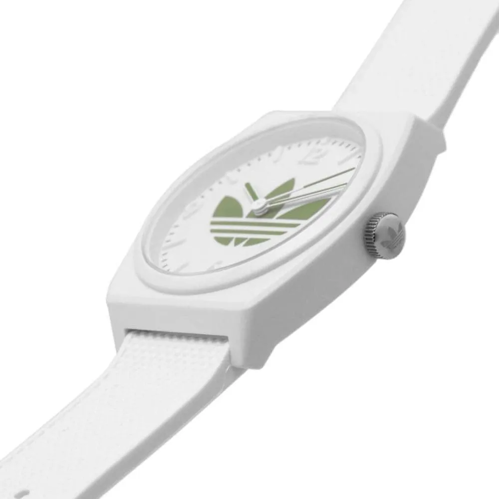 Adidas Originals White Dial Resin Strap Unisex Watch AOST23047