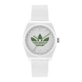 Adidas Originals White Dial Resin Strap Unisex Watch AOST23047