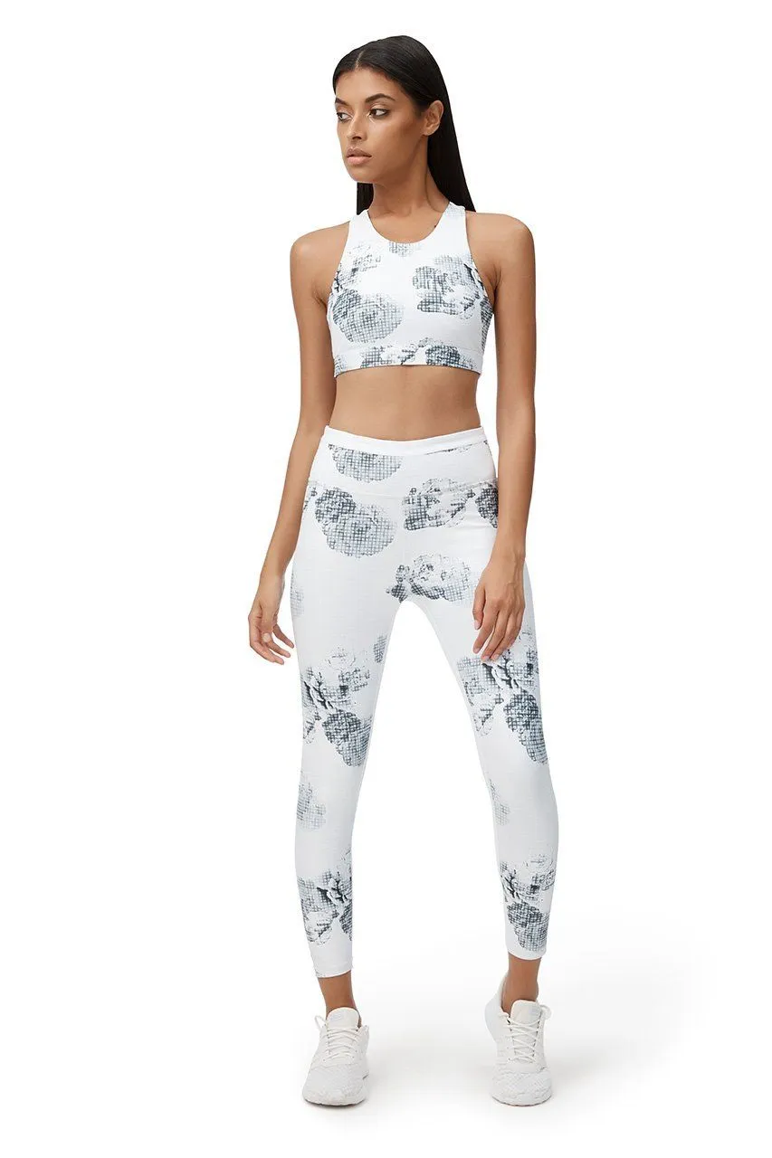 Allfenix Eden Sports Bra in White with Print