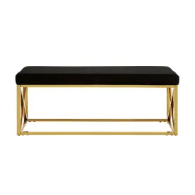 Allure Black Velvet / Gold Finish Bench