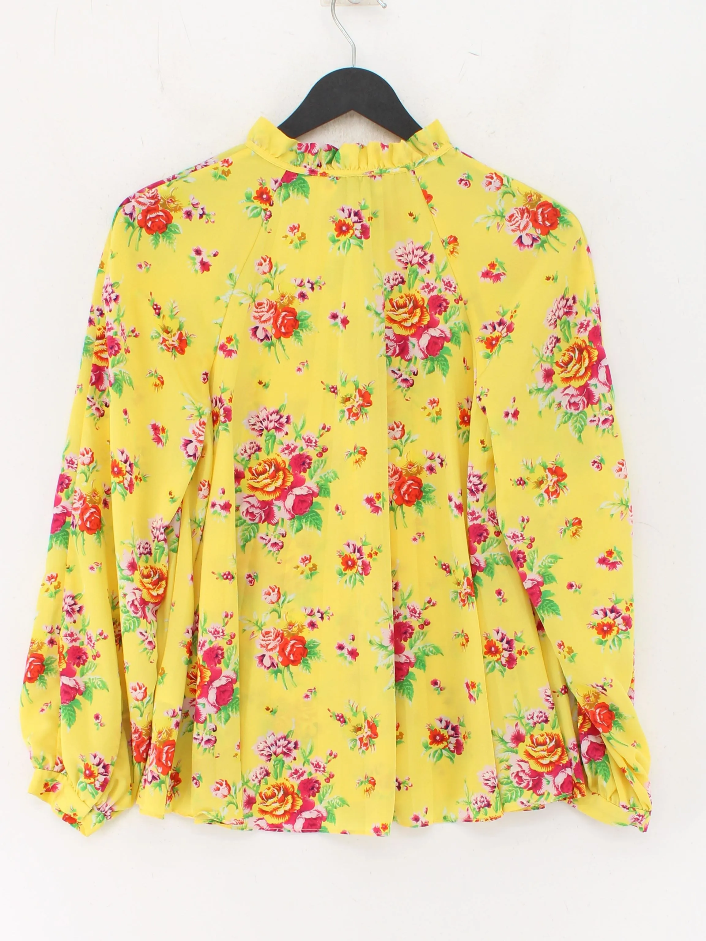 & Other Stories Women's Blouse UK 6 Yellow 100% Polyester