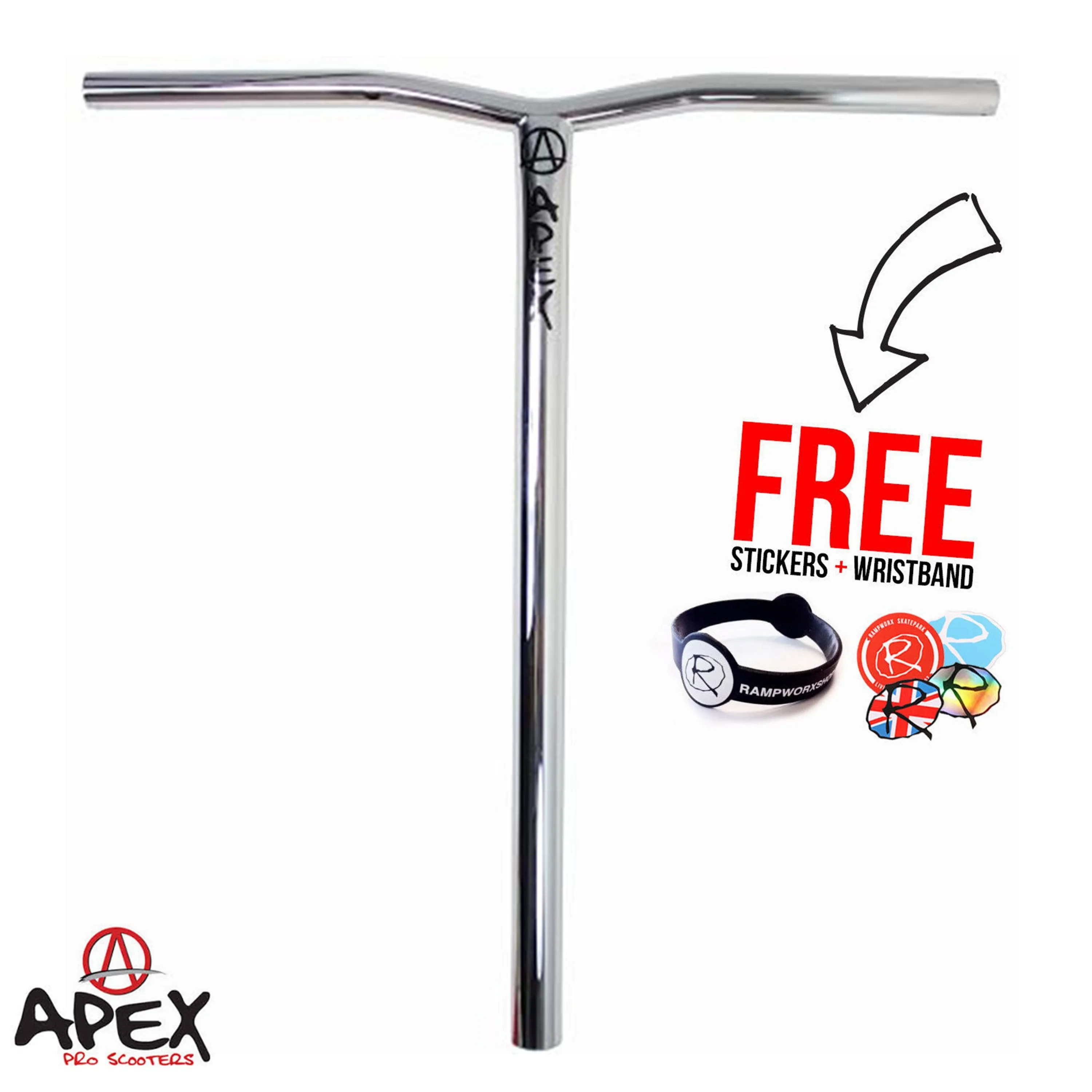 Apex Pro Scooters Team Bol Bars SCS, Chrome