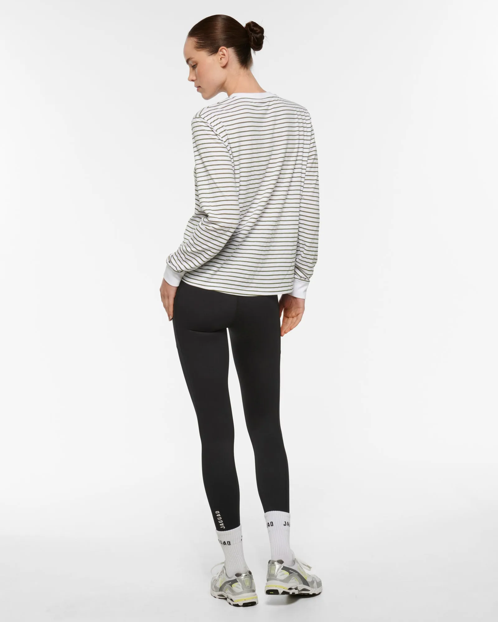 ARENA LONG SLEEVE STRIPE TEE KHAKI