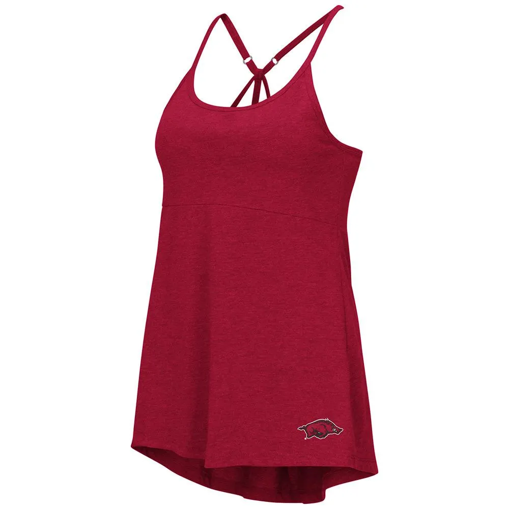 Arkansas Razorbacks Colosseum WOMEN Red Spaghetti Strap Built In Bra Tank Top