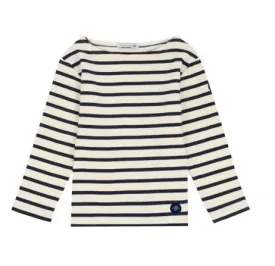 Armor Lux- Breton striped shirt Kids - White