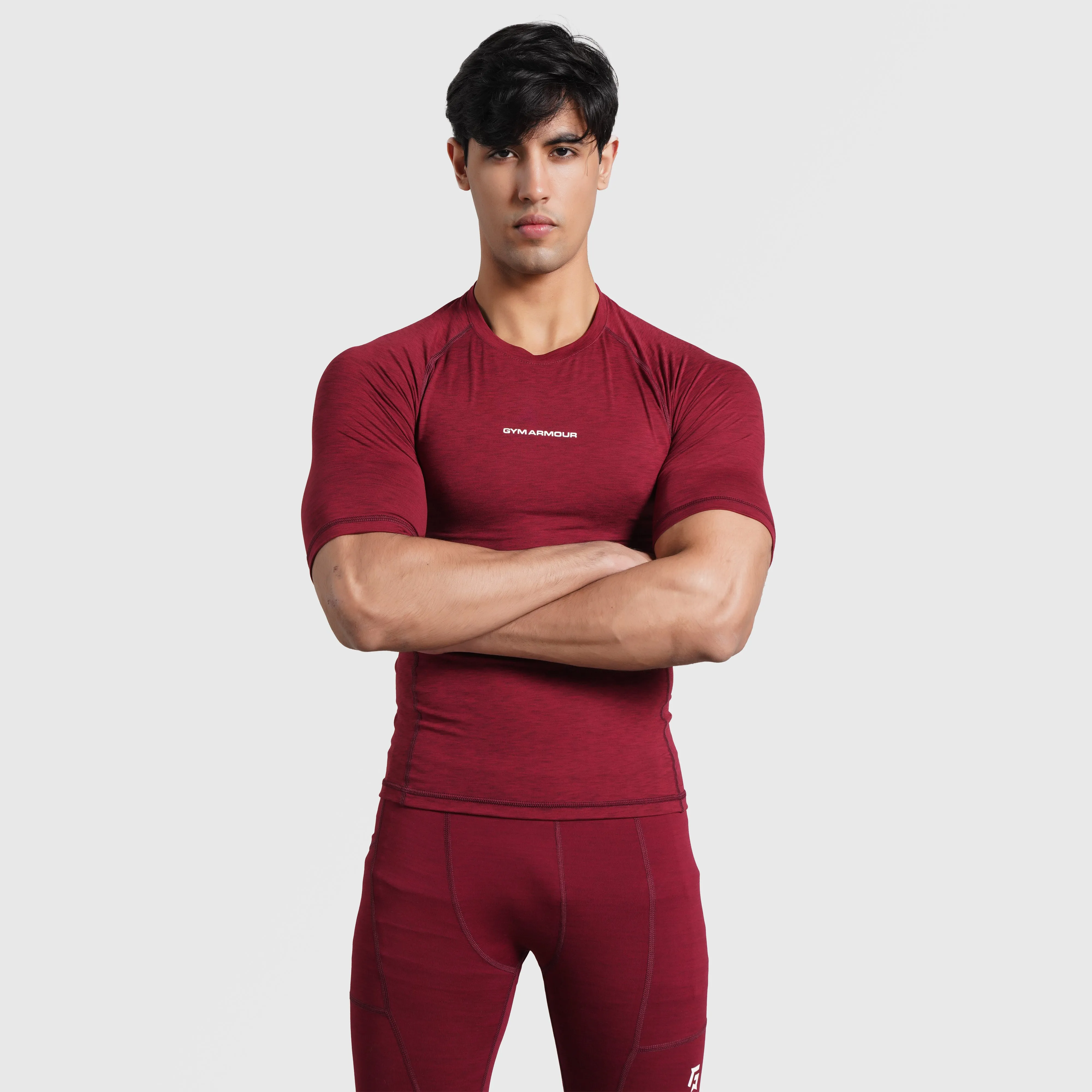 Armour Compression Shirt (MLNG-Maroon)