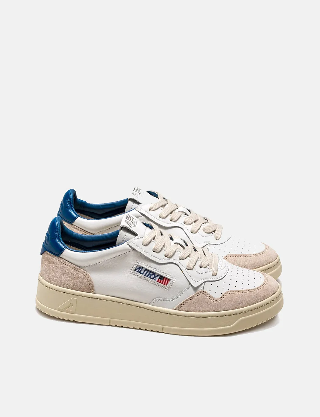 Autry Medalist LS28 Trainers (Leather/Suede) - White/Blue