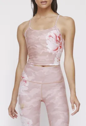 Avery Cropped Tank Blush Camo Peony