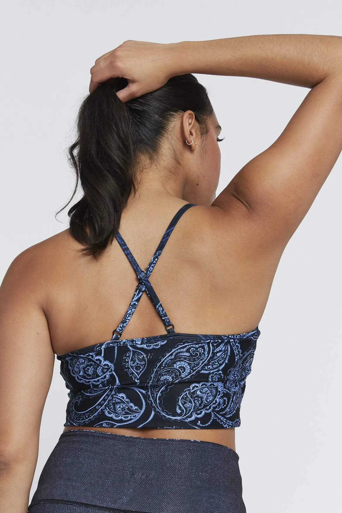 Avery Cropped Tank Sky Paisley