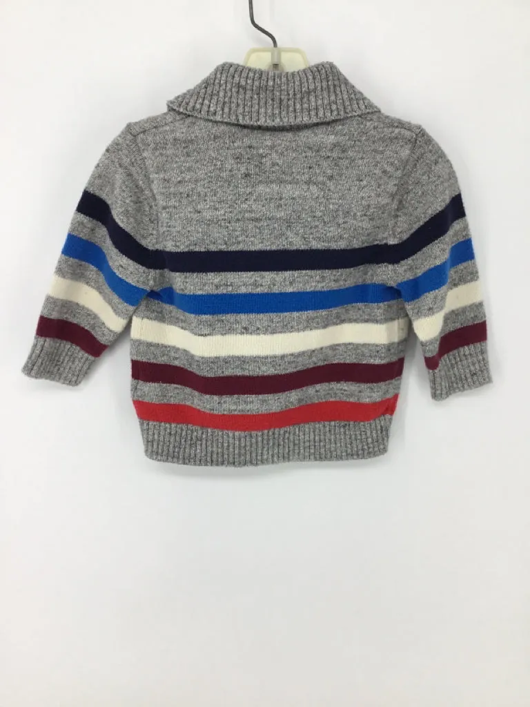 Baby Gap Child Size 12-18 Months Gray Stripe Sweater - boys