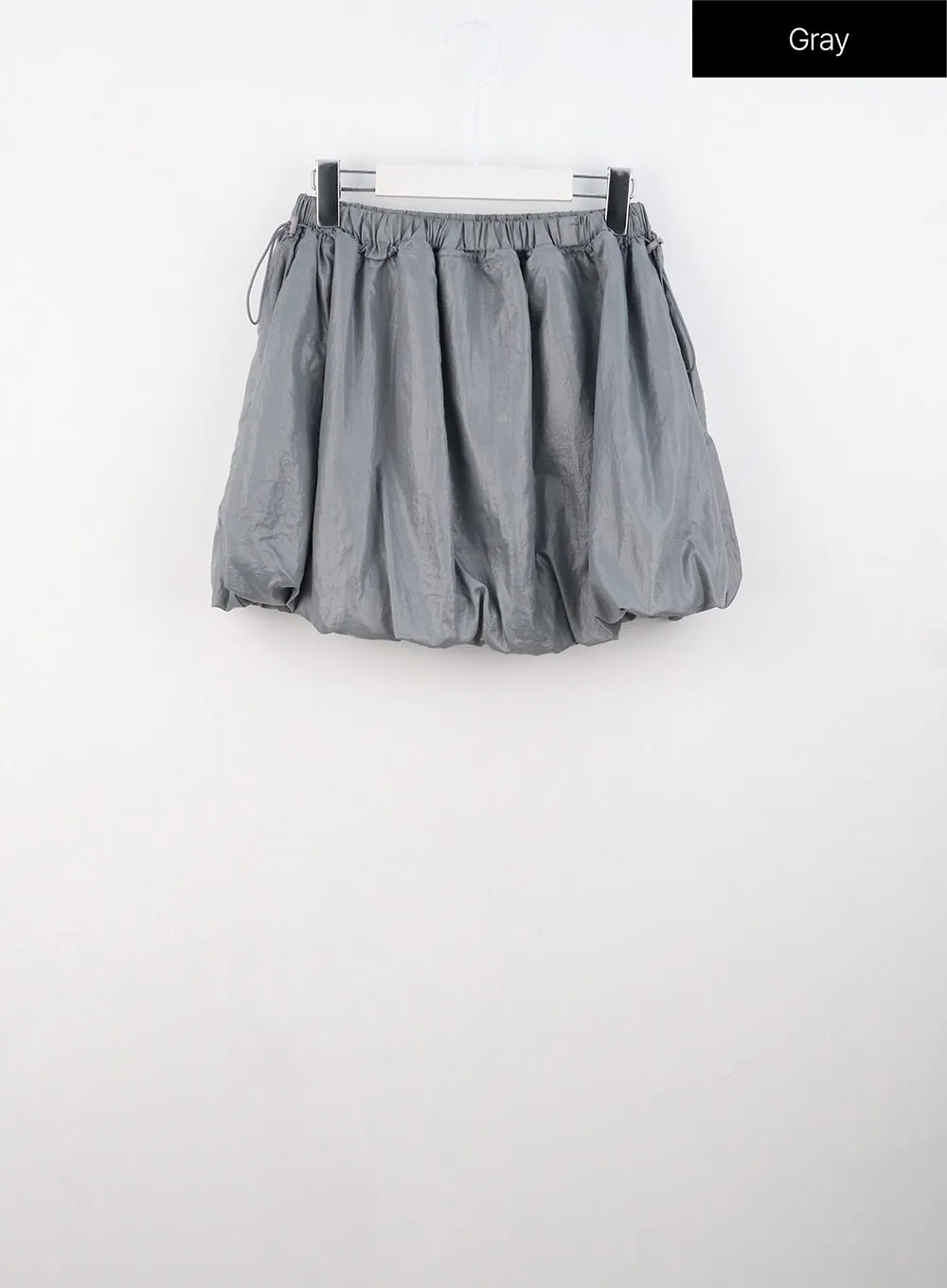 Balloon Nylon Mini Skirt IS306