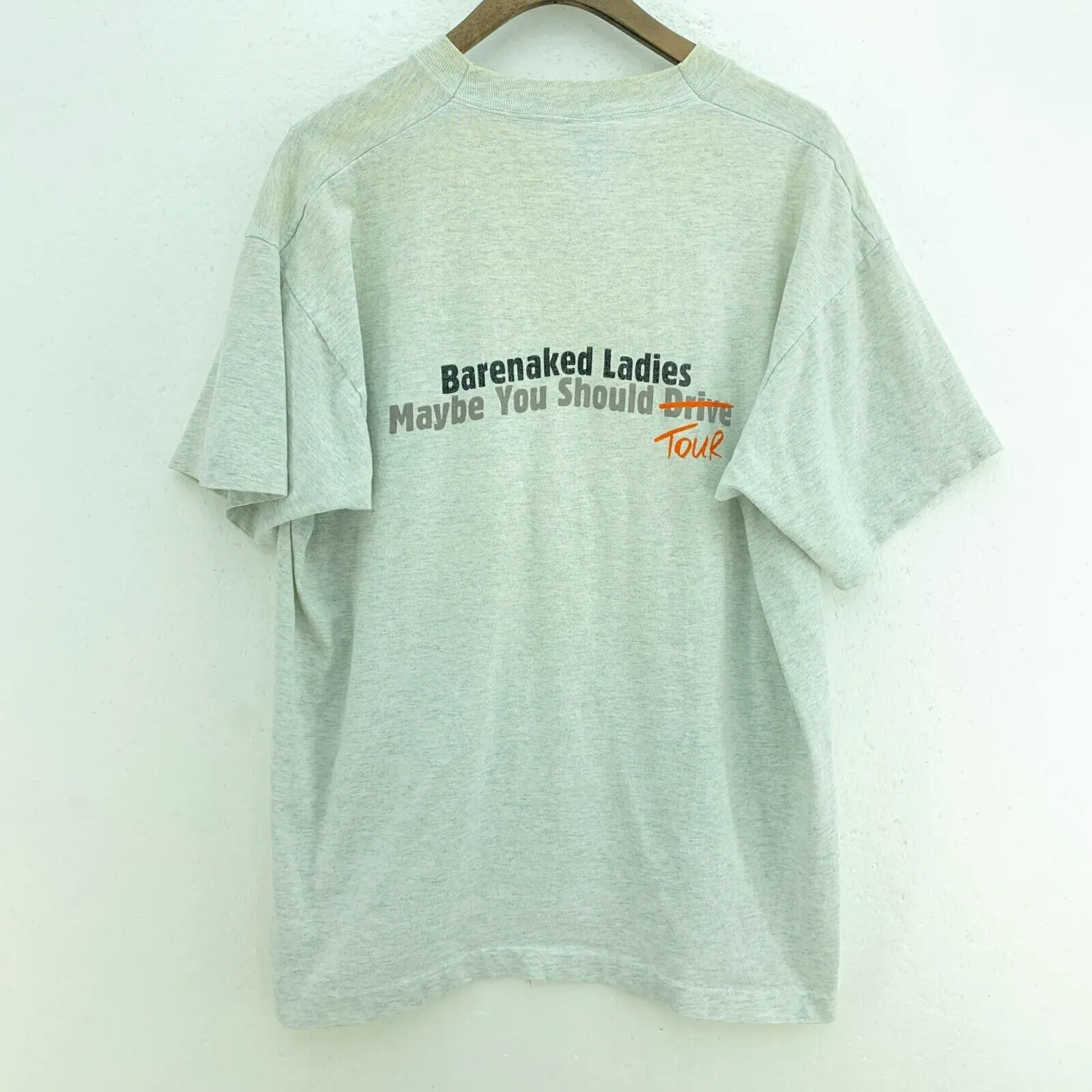 Barenaked Ladies Maybe You Should Drive Tour Vintage Gray T-shirt Size XL Band