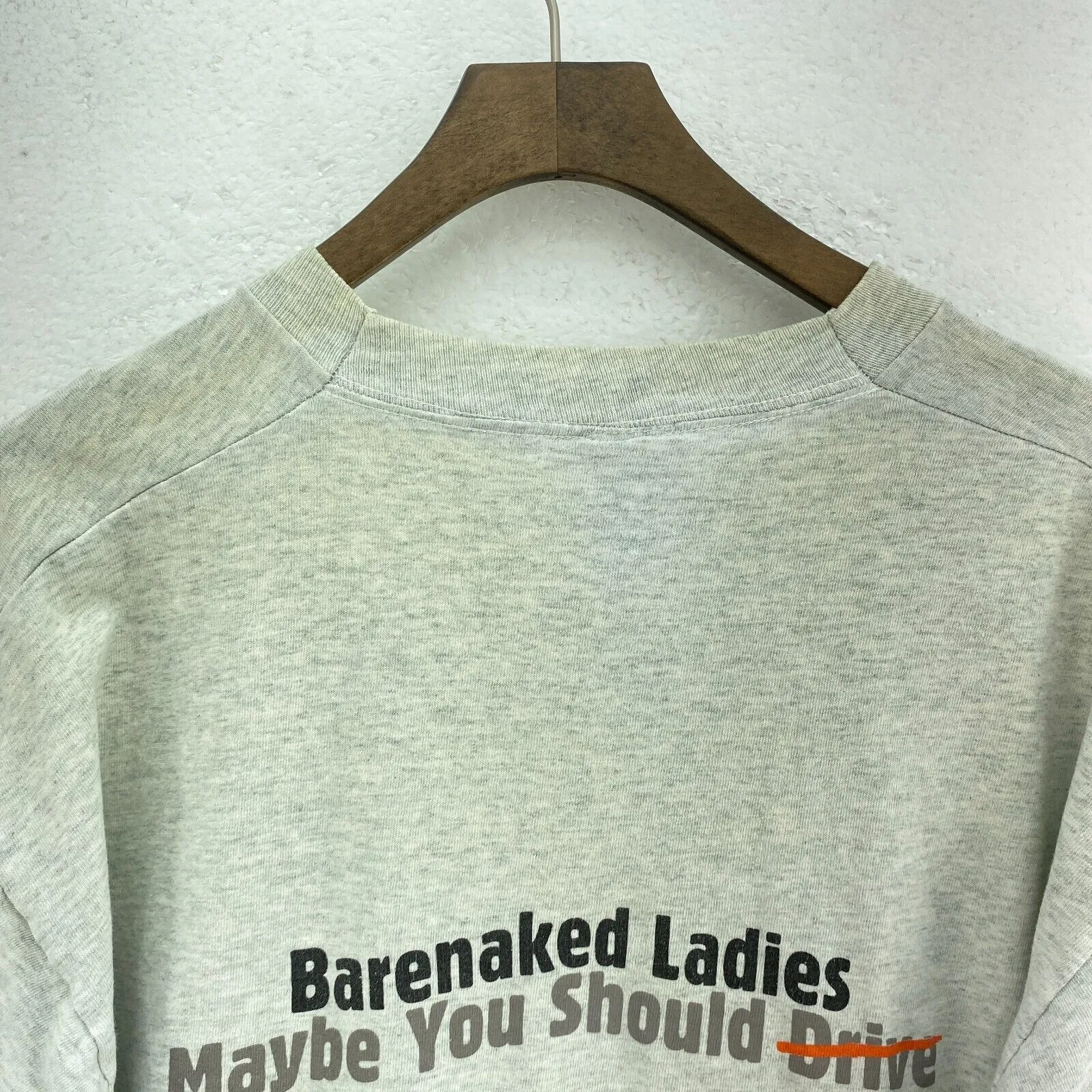 Barenaked Ladies Maybe You Should Drive Tour Vintage Gray T-shirt Size XL Band