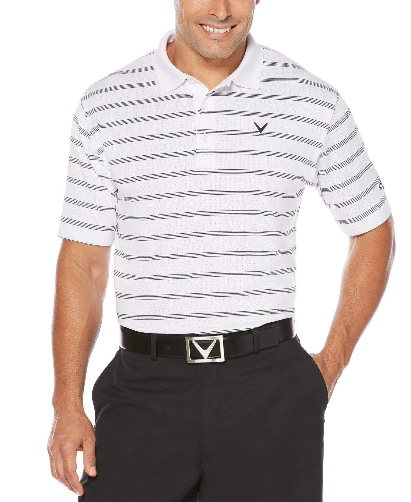 Big & Tall Opti-Dri Striped Polo