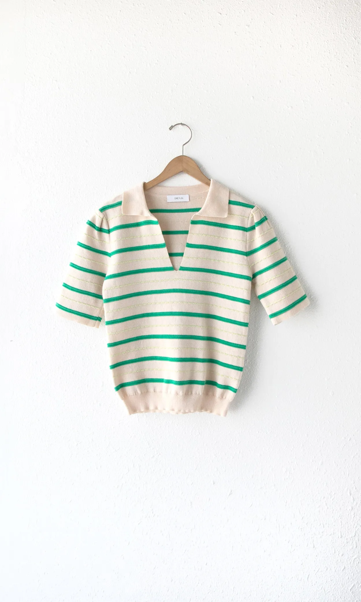 Billie Striped Collar Knit Top