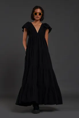 Black Tiered Gown