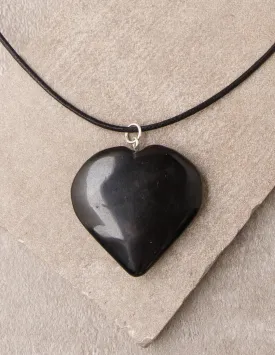 Black Tourmaline Heart Pendant