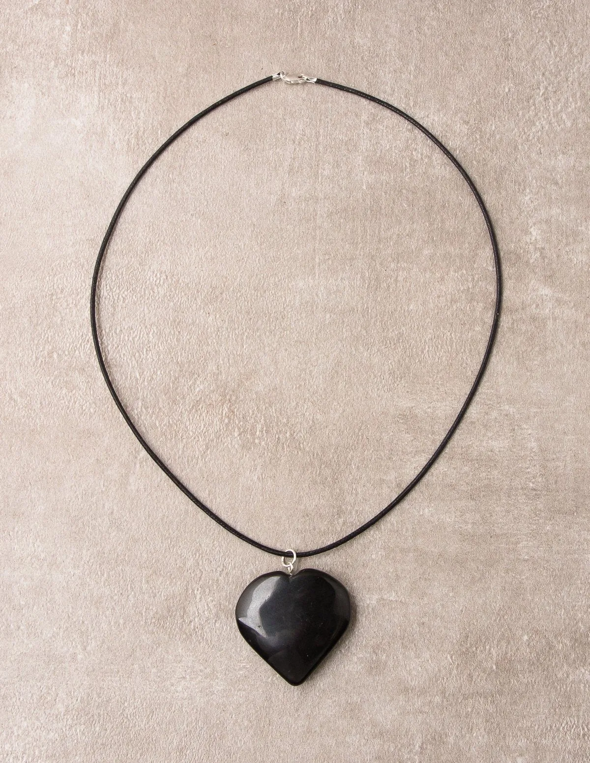 Black Tourmaline Heart Pendant