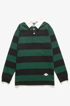 Blacksmith - Yarn Dye Striped Rugby - Forest/Black