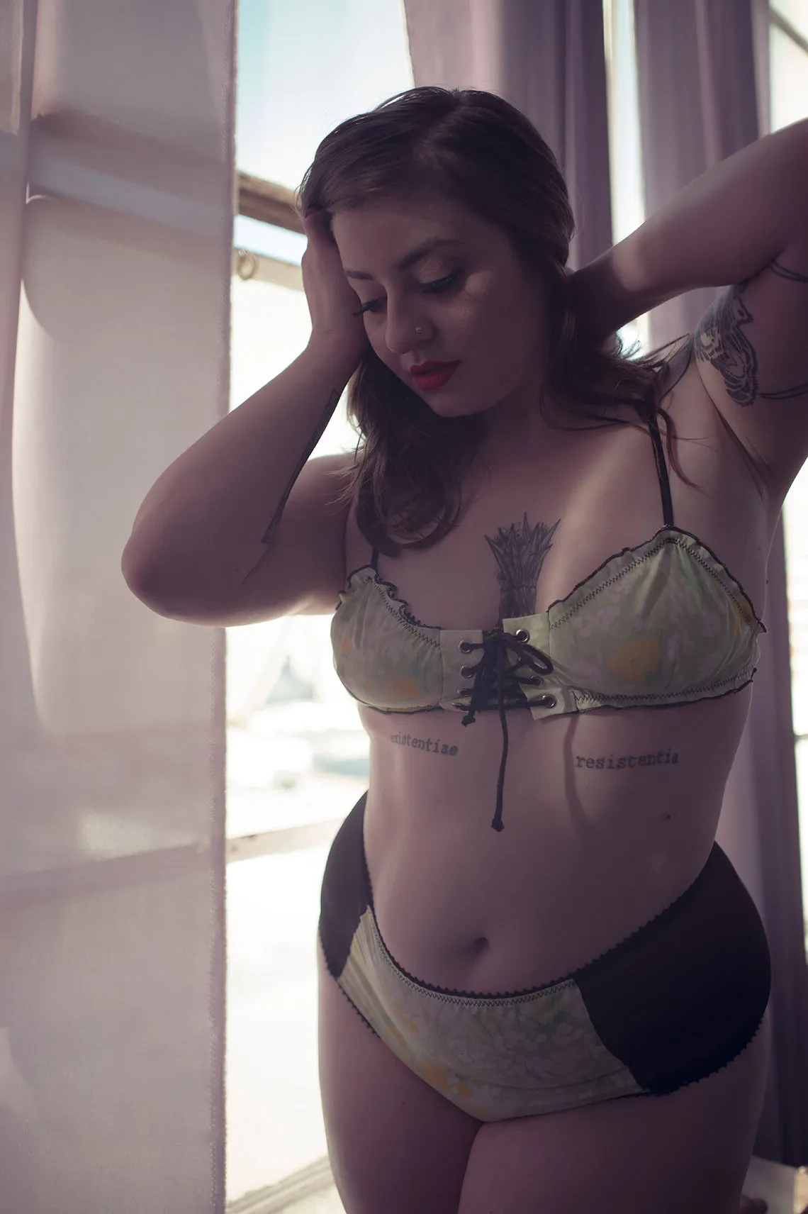 Cardamine Bralette in Greener Grass Vintage Fabric