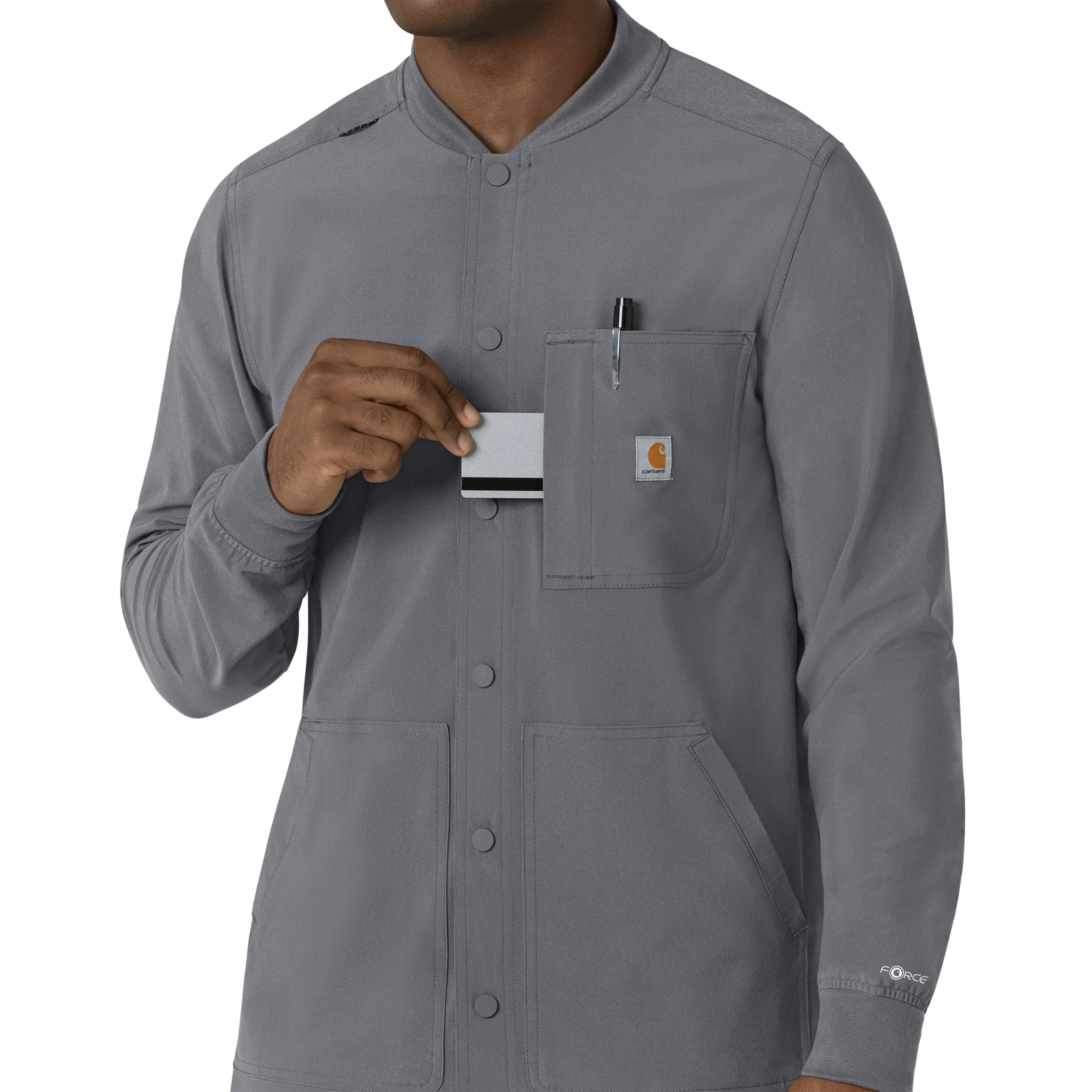 Carhartt Force Cross-Flex Men's Shirt Jacket - Pewter