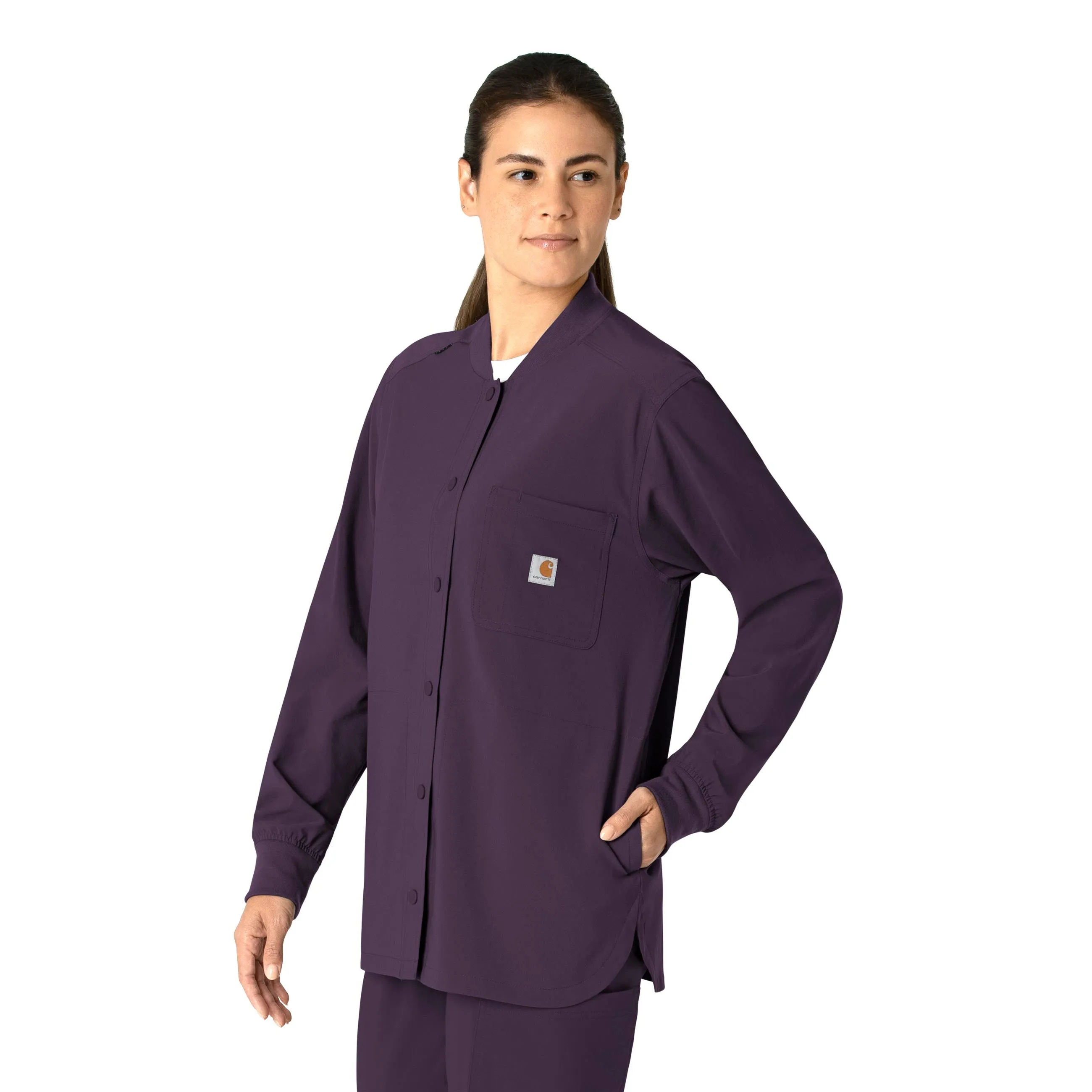 Carhartt Force Cross-Flex Women's Shirt Jacket - Black Plum