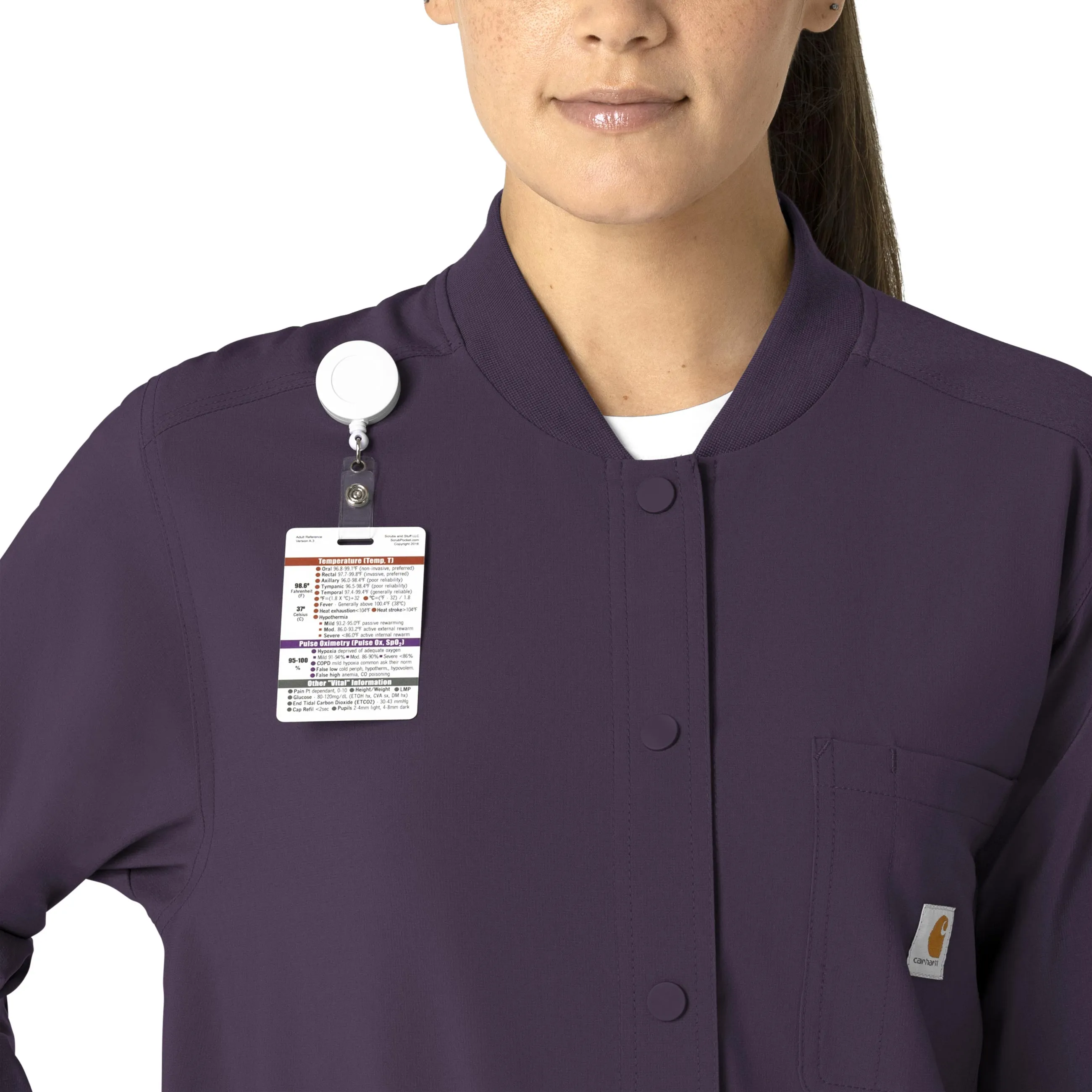 Carhartt Force Cross-Flex Women's Shirt Jacket - Black Plum