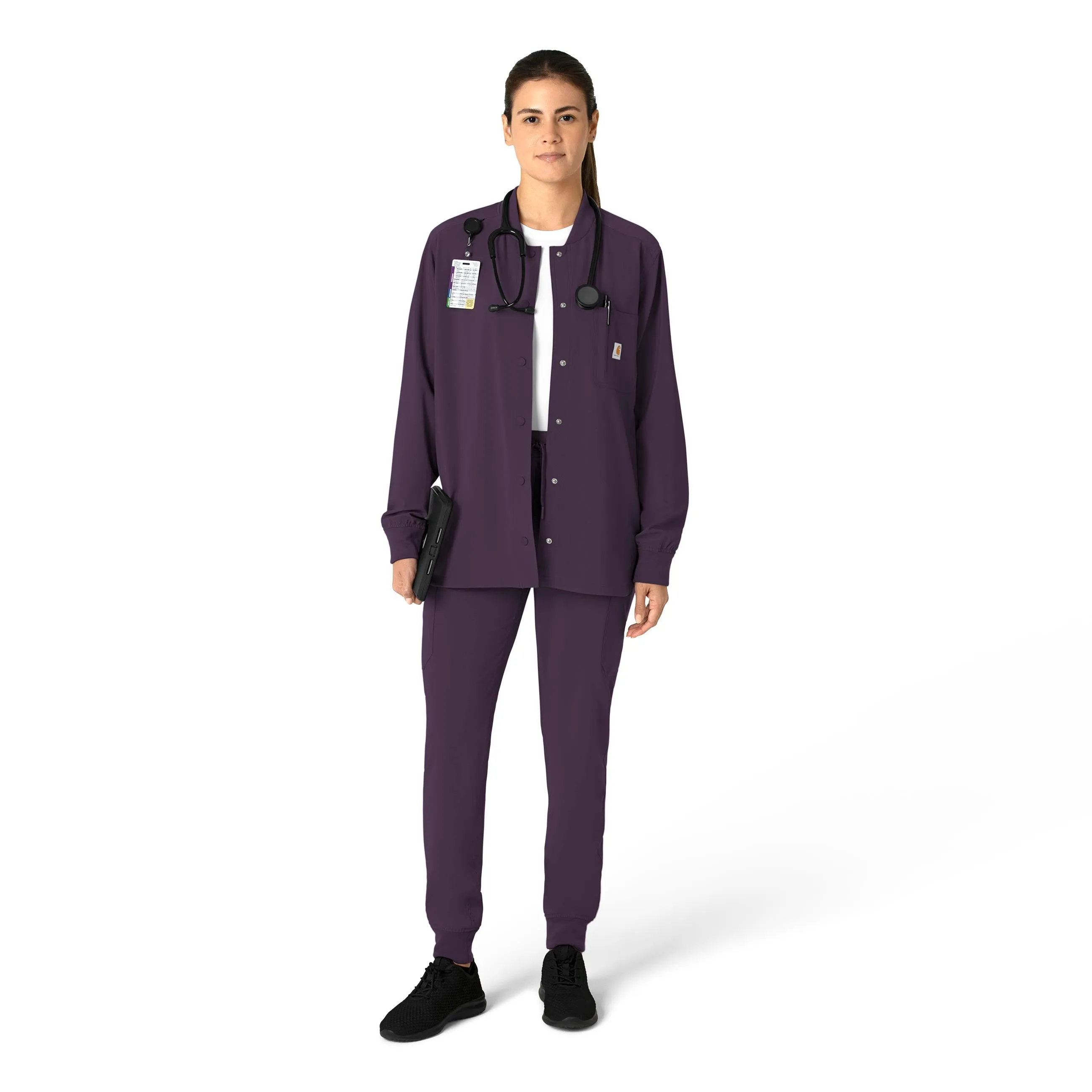 Carhartt Force Cross-Flex Women's Shirt Jacket - Black Plum