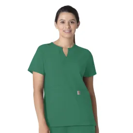 Carhartt Force Essentials Women's Notch Neck Tunic Scrub Top - Hunter