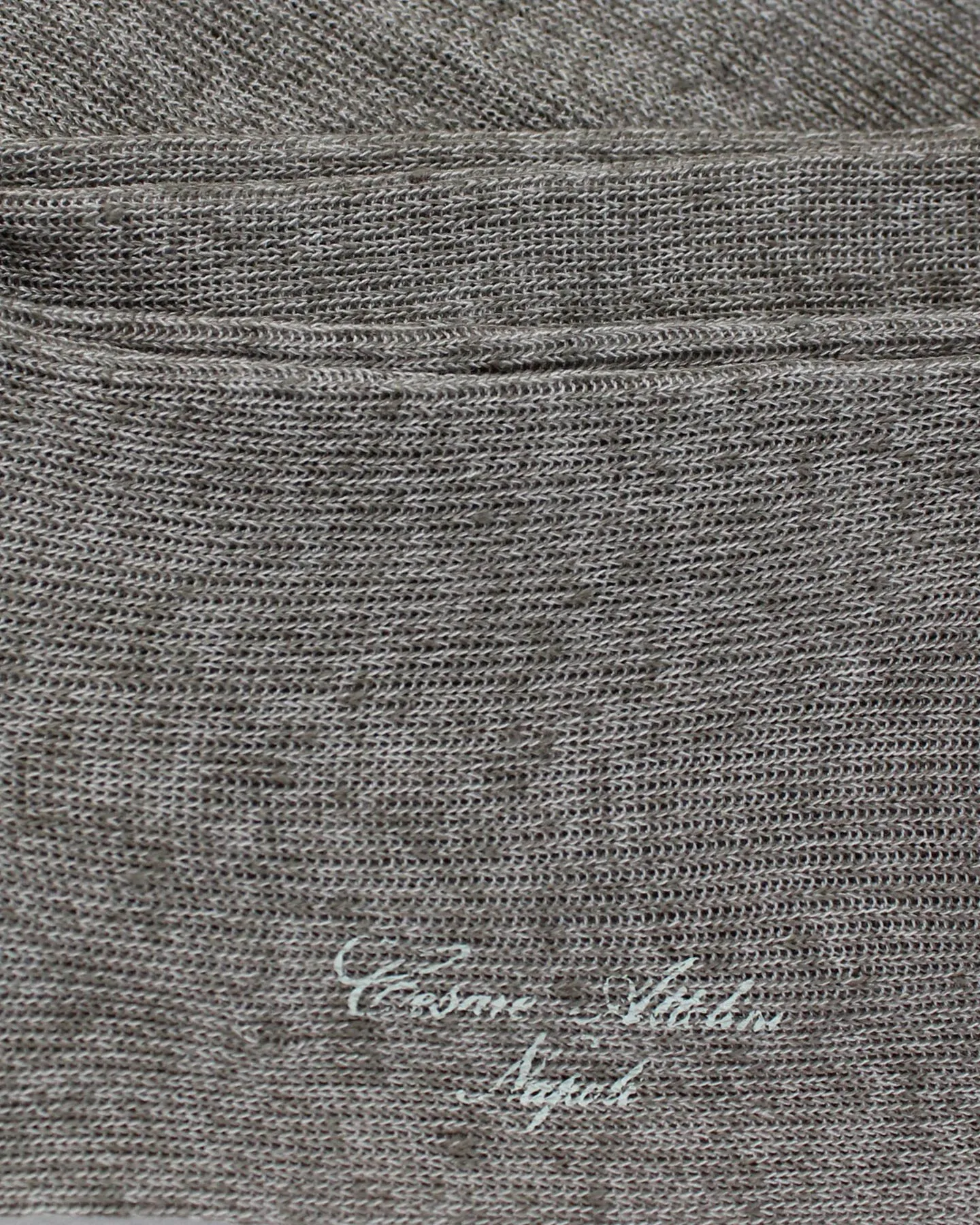 Cesare Attolini Gray Over The Calf Socks Linen Cotton - US 11 / EUR 44 FINAL SALE