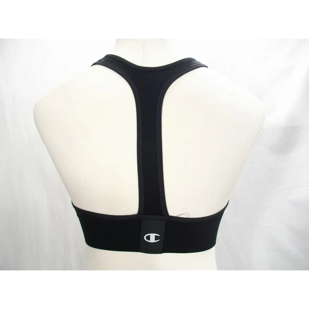 Champion B9504 Absolute Racerback Sports Bra SmoothTec Band MEDIUM Black NWT