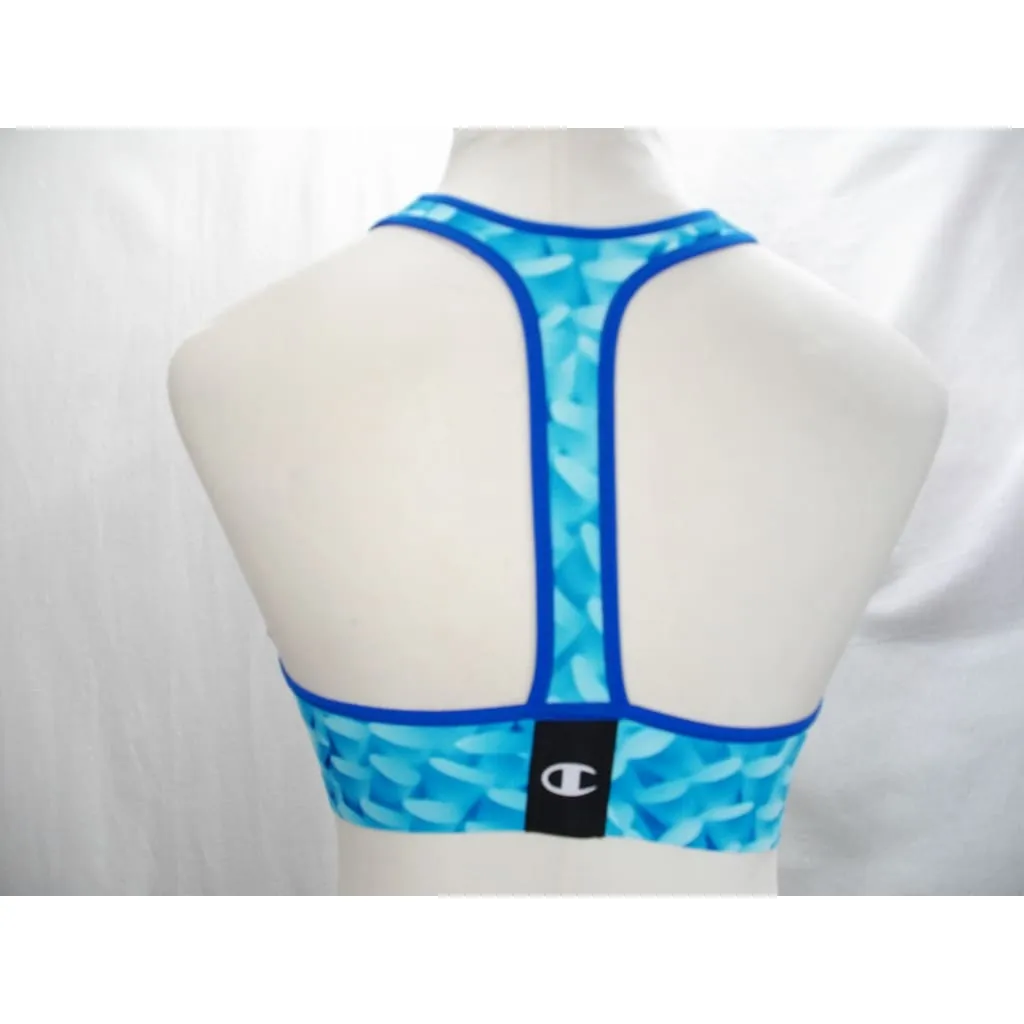 Champion B9504 Absolute Racerback Sports Bra with SmoothTec Band SMALL Blue Wave