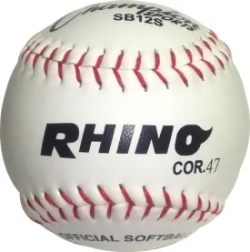 Champion Sports Rhino Softball - 12" White