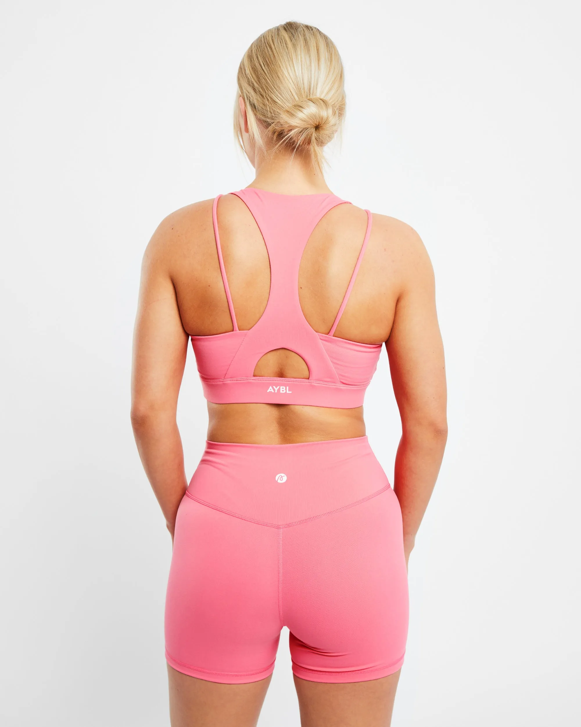 Core Sports Bra - Coral Pink