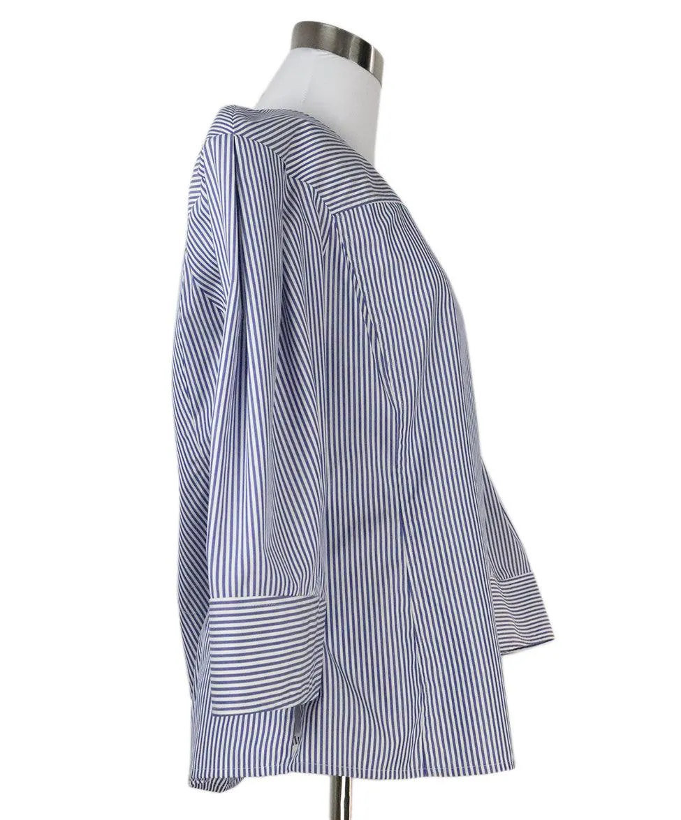 Derek Lam Blue & White Striped Blouse sz 10