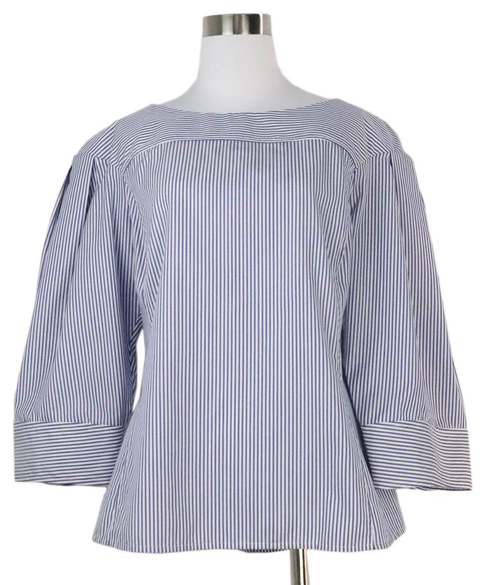 Derek Lam Blue & White Striped Blouse sz 10