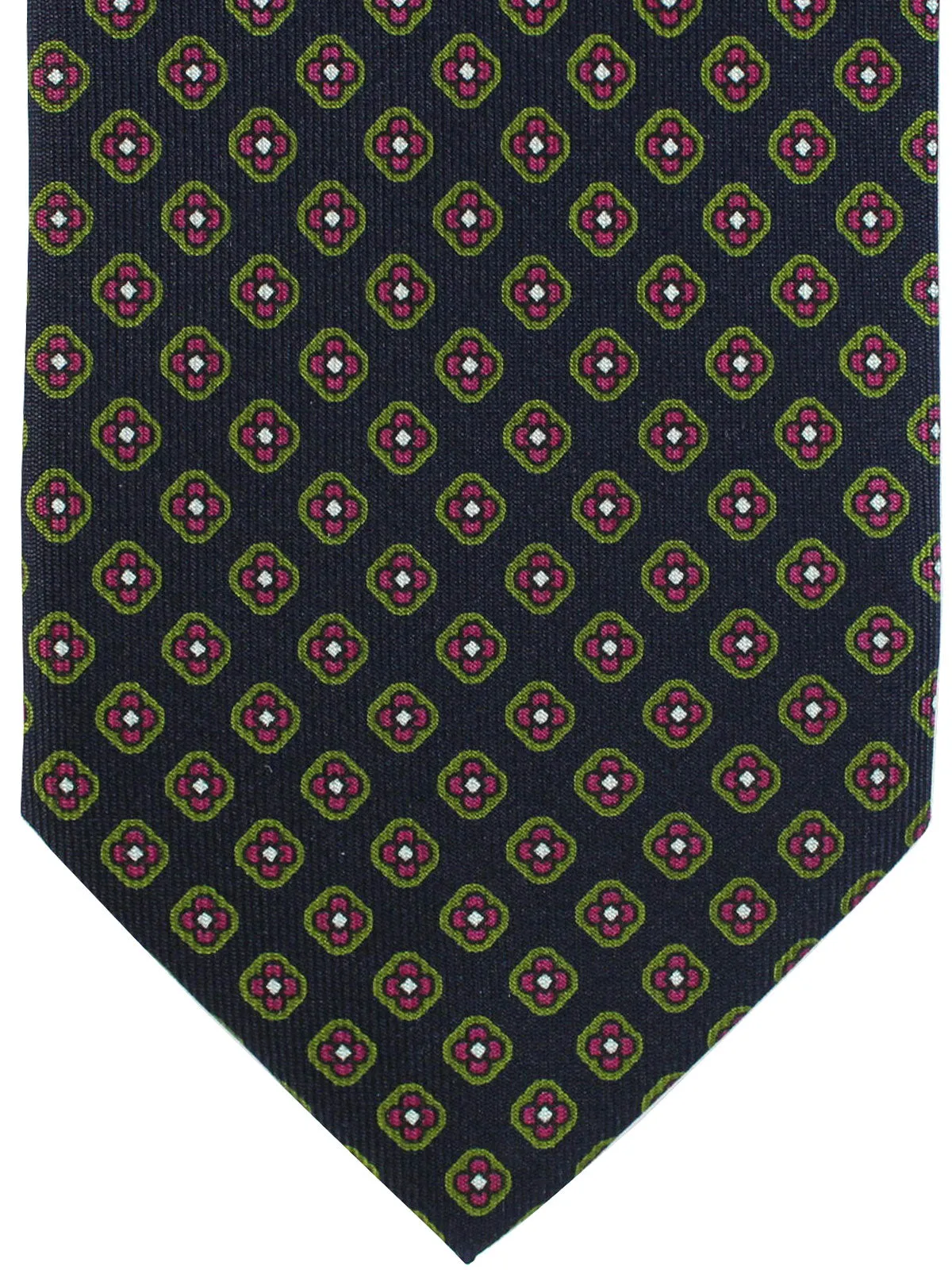 E. Marinella Tie Dark Blue Green Geometric